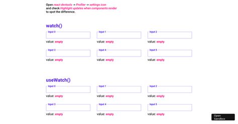 watch() vs useWatch() · react